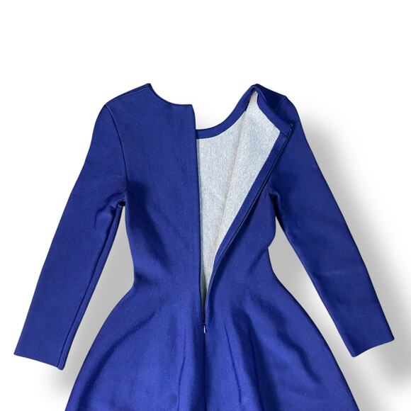 Issa London Knit Eddington Fit and Flare Midi Dress Size S Navy Blue - Picture 7 of 9